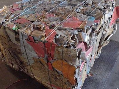 Old aluminum-sheet mixed